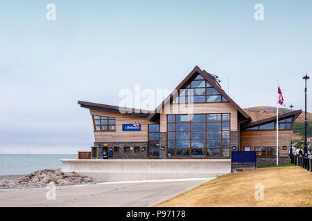 RNLI Rettungsboote Gebäude im Norden von Wales Llandudno GROSSBRITANNIEN Stockfoto