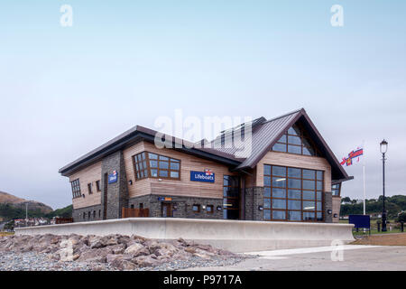 RNLI Rettungsboote Gebäude im Norden von Wales Llandudno GROSSBRITANNIEN Stockfoto
