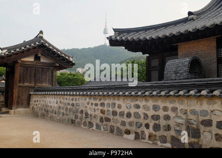 Namsangol Hanok Village, Korea, Seoul. Stockfoto