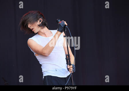 Gunnersbury Park, London, Großbritannien, 15. Juli 2018, Faris Badwan der Schrecken, Zitadelle Festival in London, © Richard Soans/Alamy leben Nachrichten Stockfoto