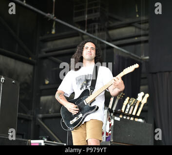 Virginia Beach, Virginia, USA. 12. Juli 2018. VANS WARPED TOUR 18 bringt Bewegung auf der Veteran United Home Kredite Amphitheater. in Virginia Beach, Virginia am 12. Juli 2018. Credit: Jeff Moore/ZUMA Draht/Alamy leben Nachrichten Stockfoto