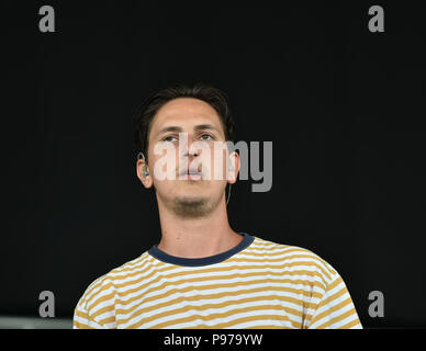 Virginia Beach, Virginia, USA. 12. Juli 2018. VANS WARPED TOUR 18 bringt Bewegung auf der Veteran United Home Kredite Amphitheater. in Virginia Beach, Virginia am 12. Juli 2018. Credit: Jeff Moore/ZUMA Draht/Alamy leben Nachrichten Stockfoto