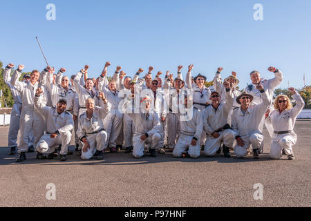 Goodwood Festival der Geschwindigkeit, West Sussex, UK. 15. Juli 2018. Feiert 25 Jahre Silber Jubiilee. Marshall's Gruppe Foto. © Gillian Downes/AlamyLive Nachrichten Stockfoto