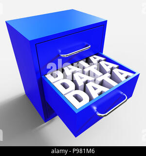 Bigdata Sicherheit zu schützen große Daten 3D Rendering zeigt Sichern und Firewall für Mainframe Information Storage Stockfoto