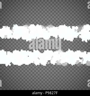 Vereinzelte Schneeflocken auf Transparent Stock Vektor