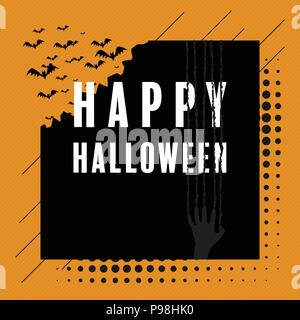 Halloween Party melden Abstract background Vektor Illustration. Halloween Plakat, Einladung oder Banner. Stock Vektor