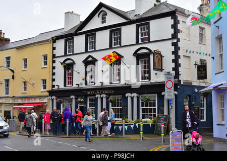 Der Palast Gewölbe im Schloss Graben, Caernarfon North Wales Stockfoto