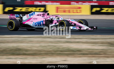 Bilder von der Formel 1 Britischen Grand Prix in Silverstone am 8. Juli 2018. Vettel gewann Räikkönen, Hamilton, 2. und 3. Stockfoto