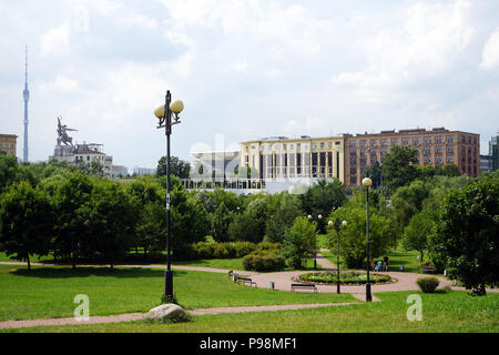 Moskau, Russland - ca. Juli 2018 Rostokinsky Park Stockfoto