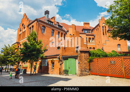 Torun, Polen - Juni 01, 2018: Blick auf die Altstadt in Torun. Thorn ist Geburtsort des Astronomen Nikolaus Kopernikus. Stockfoto