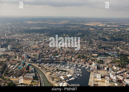 Luftbild von Ipswich, Suffolk Stockfoto