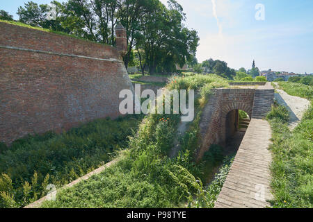 Alte Mauern der Festung von Belgrad in Serbien im Frühjahr Stockfoto