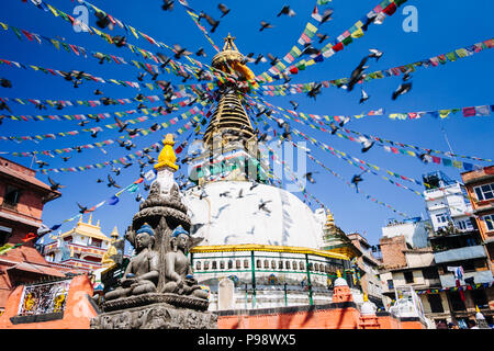 Kathmandu Bagmati, Nepal: Yethkha Kathesimbhu Stupa (Baha) buddhistische Stupa in der Altstadt von Kathmandu. Stockfoto