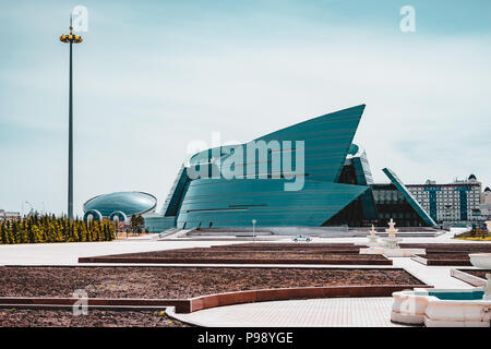 Astana, Kasachstan - Juli 2018: in das administrative Zentrum befindet sich in der architektonischen Gestaltung einzigartig, das größte Konzert der Kapitalstruktur Stockfoto