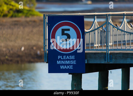 5 Knoten anmelden Wharf Stockfoto