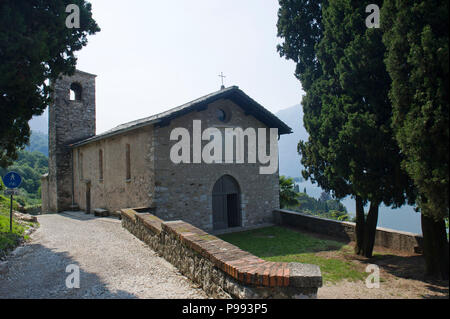 Italien, Lombardei, Abbadia Lariana, Kirche S. Giorgio del Crebbio. Stockfoto