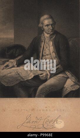 Portrait von James Cook. Museum: private Sammlung. Stockfoto