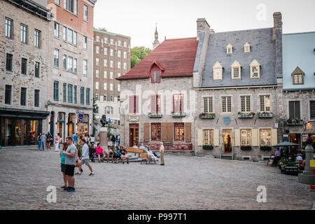 Place Royale Quebec City Landmark Stockfoto