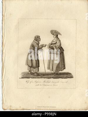 Der Kaufmann Frau mit Krankenschwester während Fasching. Museum: private Sammlung. Stockfoto