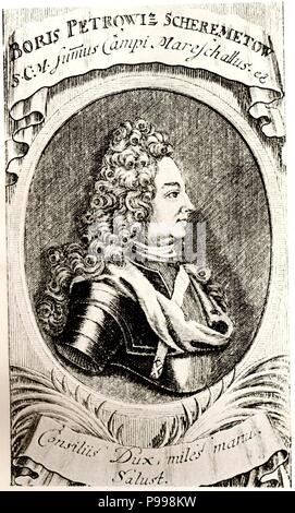 Portrait von Boris Petrowitsch Sheremetev (1652-1719). Museum: private Sammlung. Stockfoto