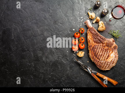 Beefsteak vom Grill tomahawk Stockfoto