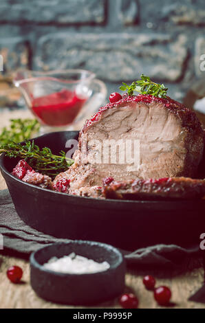 Gebackenes Schweinefleisch Stockfoto