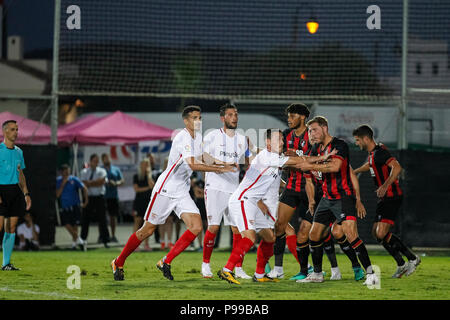 La Manga Club, Spanien. 14. Juli 2018. Saison Sommer, Freundschaftsspiel zwischen AFC Bournemouth, von Premier League, vs FC Sevilla, von LaLiga. © ABEL Stockfoto