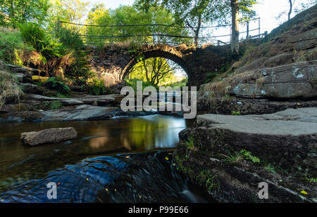 Lumb Loch fällt in Hebden Bridge, Calderdale Stockfoto