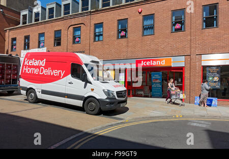 Island Supermarkt Lebensmittelgeschäft Geschäft Außen- und Hauslieferung van Scarborough North Yorkshire England Großbritannien Großbritannien Großbritannien Großbritannien Großbritannien Großbritannien Großbritannien Großbritannien Großbritannien Großbritannien Großbritannien Stockfoto