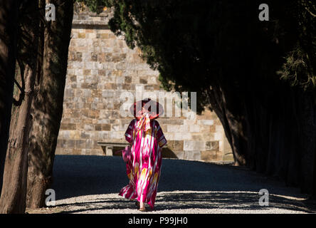 Badia a Passignano, Passignano, Toscana, Italien. Juni 2018 Badia di Passignano oder die Abtei von Passignano ist ein historischer Abtei in der Gemeinde TAVARNELLE Stockfoto