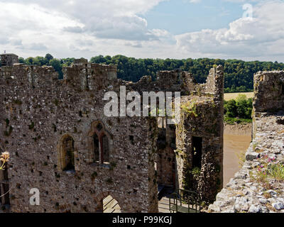 Chepstow Castle, Gwent, Monmouthshire. Großbritannien Stockfoto