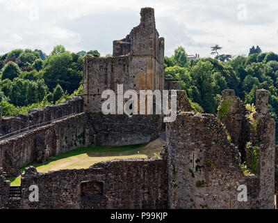 Chepstow Castle, Gwent, Monmouthshire. Großbritannien Stockfoto