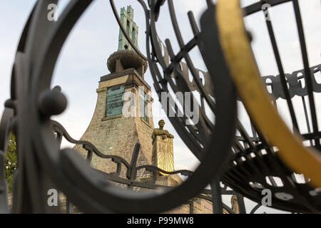 Der Cairn der Peace Memorial (Tschechisch: Mohyla míru), gebaut zu Ehren der Opfer von Napoleons siegreichen Schlacht bei Austerlitz (Slavkov), Tschech. Rep. Stockfoto