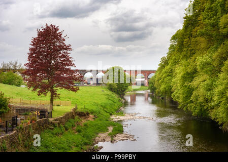 Die längste Viadukt in Lancashire, in der Nähe der Whalley Stadt. Stockfoto