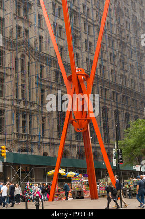 Mark Di Suvero Skulptur downtown Manhattan New York City Stockfoto