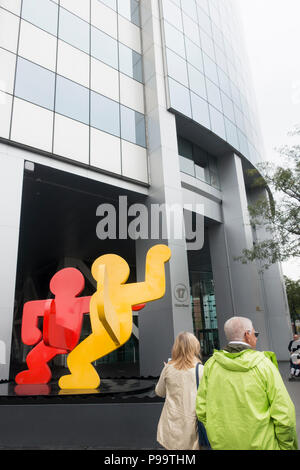 Keith Haring Skulptur in Lower Manhattan NYC Stockfoto