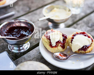 Cream Tea, Isles of Scilly. Stockfoto