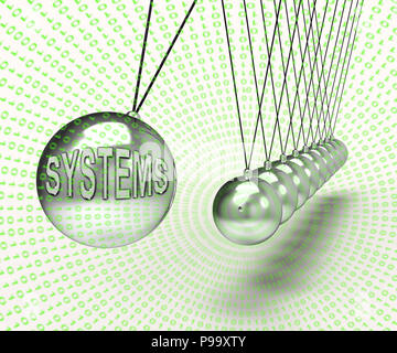 Cyber physische Systeme Bot Interaktion 3D Rendering zeigt die künftigen digitalen Evolution für Fertigung und Produktion Stockfoto