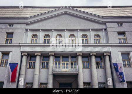 Rathaus in Frýdek-Místek Stadt in den Mährisch-Schlesischen Region der Tschechischen Republik Stockfoto