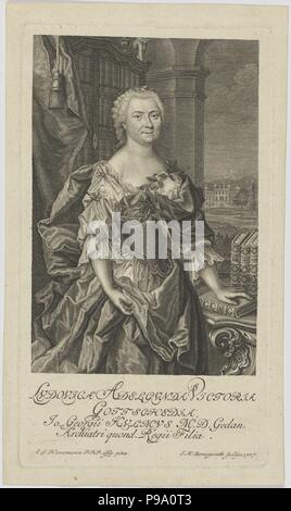 Luise Adelgunde Gottsched, geboren Kulmus (1713-1762). Museum: private Sammlung. Stockfoto