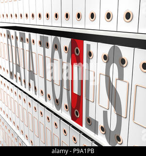 Big Data Tools Digital Toolbox 3D Rendering zeigt Mainframe Computing Management Verbesserung und Lagerung Stockfoto