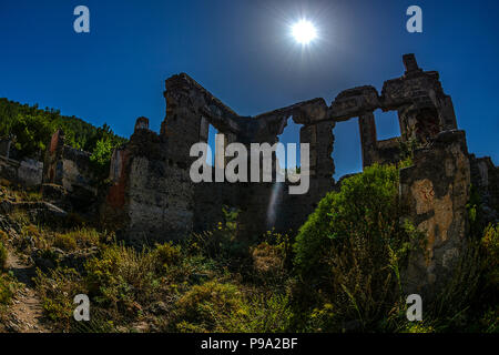 Stadt Kayaköy goast, Fethiye Mugla, Türkei Stockfoto