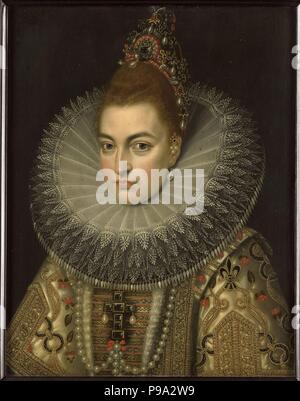 Portrait der Infantin Isabella Clara Eugenia von Spanien (1566-1633). Museum: Rijksmuseum, Amsterdam. Stockfoto