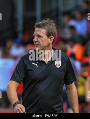 14. Juli 2018, Moor Lane, Salford, England; Pre-Saison freundlich, Salford FC v Barnsley FC, Daniel Stendel Stockfoto