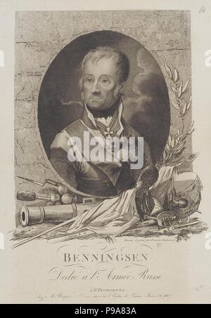 Porträt des Grafen Levin (leonty) August Theophil v. Bennigsen (1745-1826). Museum: Staatliche Eremitage, St. Petersburg. Stockfoto