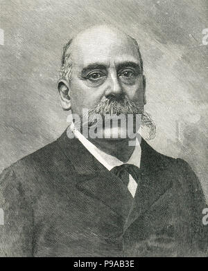 Emilio Castelar y Ripoll, Präsident der ersten spanischen Republik. Stockfoto