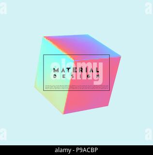 Kreatives Design, Plakat, Minimal Art trendige Vector Illustration. Zusammenfassung Hintergrund mit 3D-Formen. Muster mit geometrischen Figuren. Realistische isometri Stock Vektor