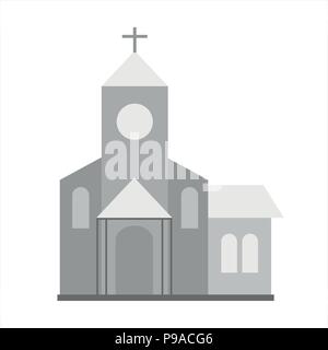 Kirche Symbol. Grau Abbildung: Kirche Vektor Stock Vektor