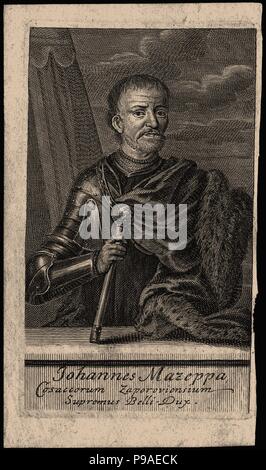 Porträt des Hetman Ivan Mazepa (1639-1709). Museum: Staatliche Russische militärische Geschichte Archiv. Stockfoto