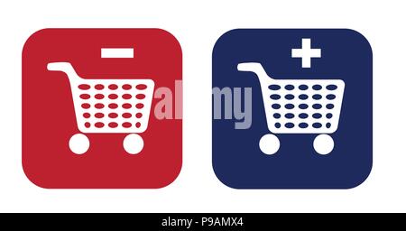 Satz Warenkorb Vektor icon Stock Vektor